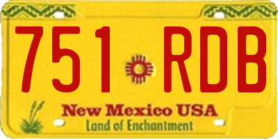 NM license plate 751RDB