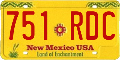 NM license plate 751RDC