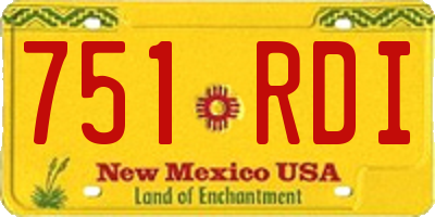 NM license plate 751RDI