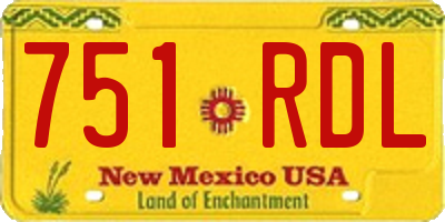 NM license plate 751RDL