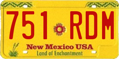 NM license plate 751RDM