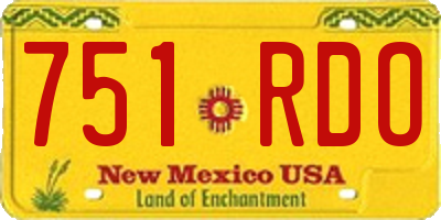 NM license plate 751RDO