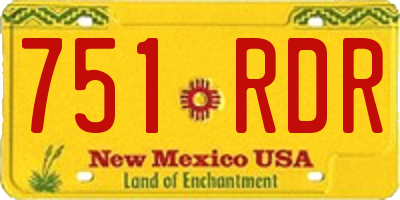 NM license plate 751RDR