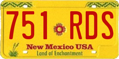 NM license plate 751RDS