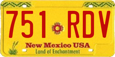 NM license plate 751RDV