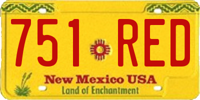 NM license plate 751RED