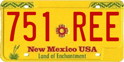 NM license plate 751REE