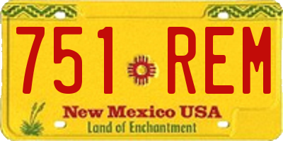 NM license plate 751REM