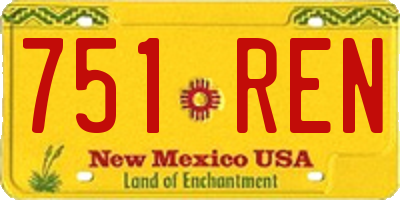 NM license plate 751REN