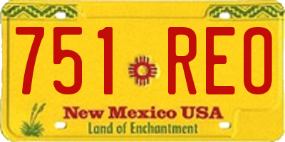 NM license plate 751REO