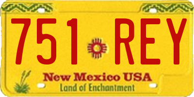 NM license plate 751REY