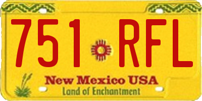 NM license plate 751RFL