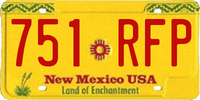 NM license plate 751RFP
