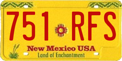 NM license plate 751RFS