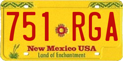 NM license plate 751RGA