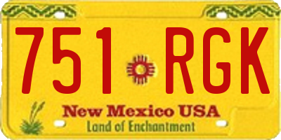 NM license plate 751RGK
