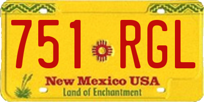 NM license plate 751RGL