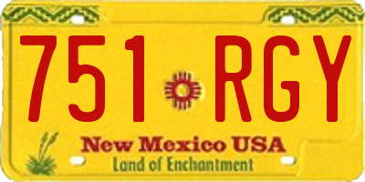 NM license plate 751RGY