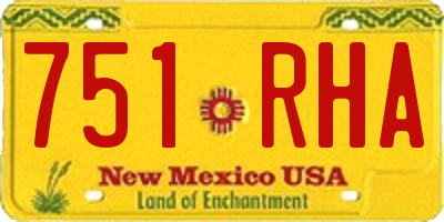 NM license plate 751RHA