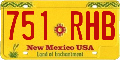 NM license plate 751RHB