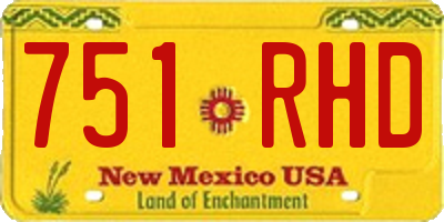 NM license plate 751RHD
