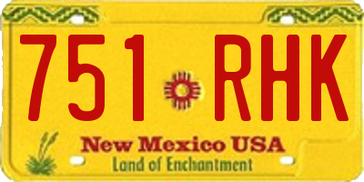 NM license plate 751RHK