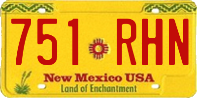 NM license plate 751RHN