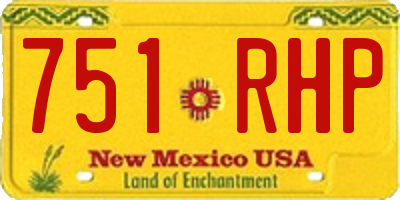 NM license plate 751RHP