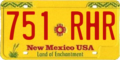 NM license plate 751RHR