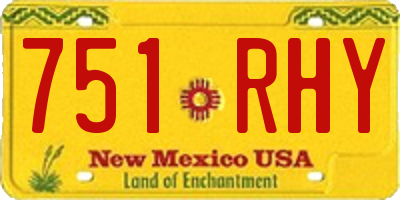 NM license plate 751RHY
