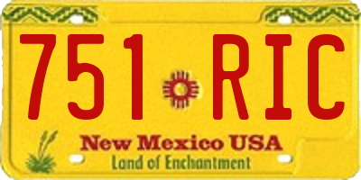 NM license plate 751RIC