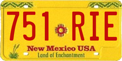 NM license plate 751RIE