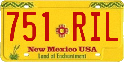 NM license plate 751RIL