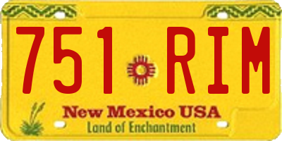 NM license plate 751RIM