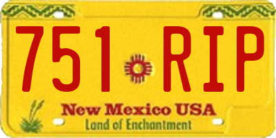 NM license plate 751RIP