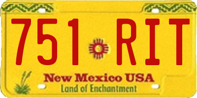 NM license plate 751RIT