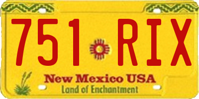 NM license plate 751RIX