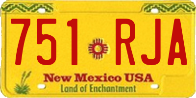 NM license plate 751RJA