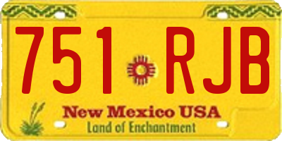 NM license plate 751RJB