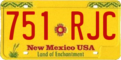 NM license plate 751RJC