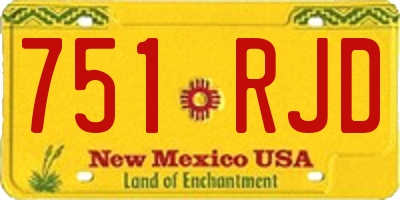 NM license plate 751RJD