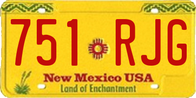 NM license plate 751RJG