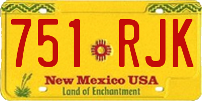 NM license plate 751RJK