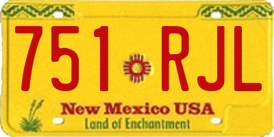 NM license plate 751RJL