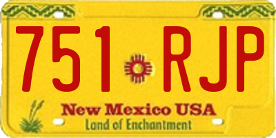 NM license plate 751RJP