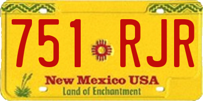 NM license plate 751RJR