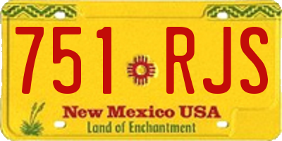 NM license plate 751RJS