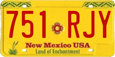 NM license plate 751RJY