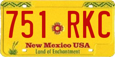 NM license plate 751RKC
