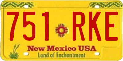NM license plate 751RKE